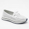 Жіночі білі шкіряні мокасини з перфорацією Allsy 207258 A09-7721-1 WHITE lonza 207259 6126 з комфортним шнурівкою
