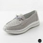 Жіночі сірі шкіряні мокасини з перфорацією Allsy Lonza 207262 A09-7721-4 GREY 207263 6127