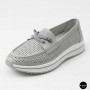 Жіночі сірі шкіряні мокасини з перфорацією Allsy Lonza 207262 A09-7721-4 GREY 207263 6127
