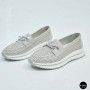Жіночі сірі шкіряні мокасини з перфорацією Allsy Lonza 207262 A09-7721-4 GREY 207263 6127