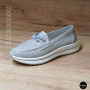 Жіночі сірі шкіряні мокасини з перфорацією Allsy Lonza 207262 A09-7721-4 GREY 207263 6127
