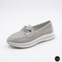 Жіночі сірі шкіряні мокасини з перфорацією Allsy Lonza 207262 A09-7721-4 GREY 207263 6127
