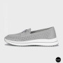 Жіночі сірі шкіряні мокасини з перфорацією Allsy Lonza 207262 A09-7721-4 GREY 207263 6127