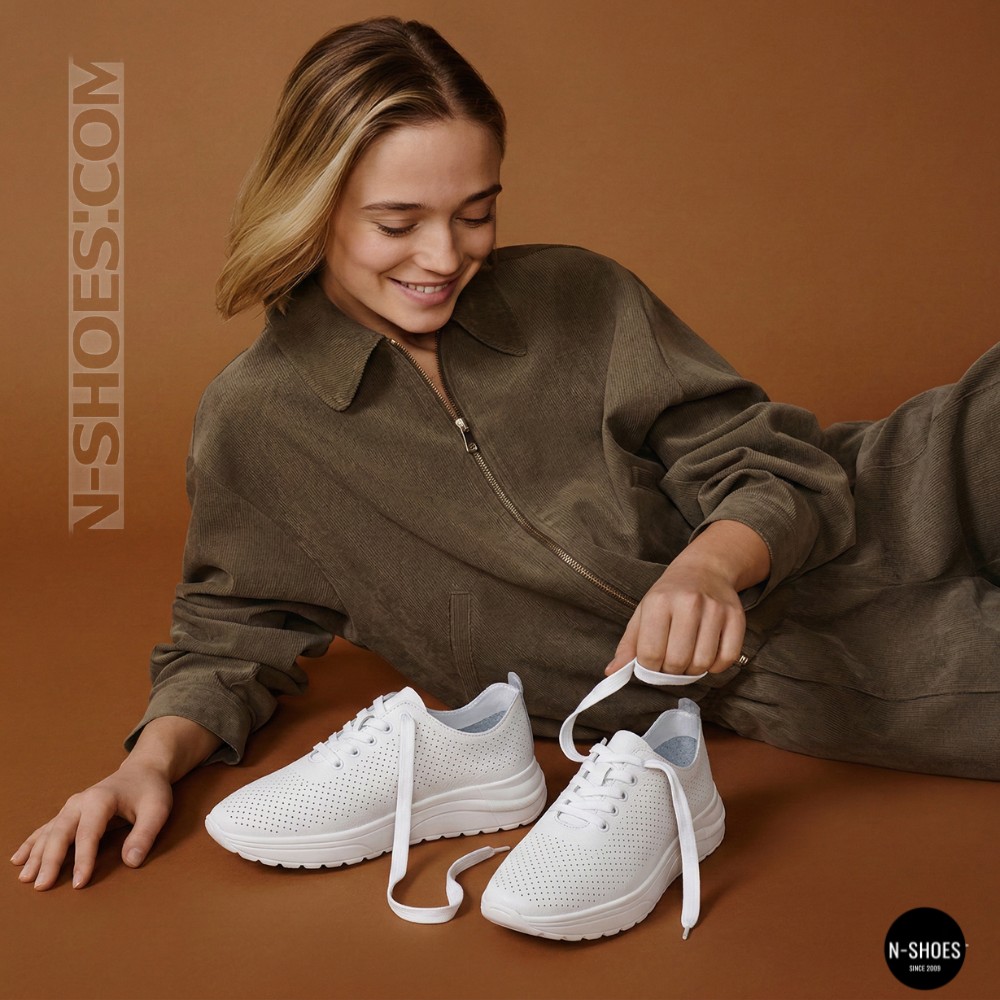 Кожаные перфорированные мокасины Allsy 207096 Q1-003-010 Lonza  WHITE AY 2026 6128