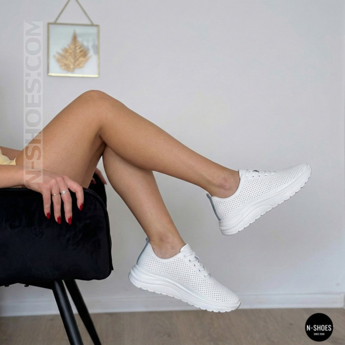Шкіряні перфоровані мокасини Allsy 207096 Q1-003-010 Lonza WHITE AY 2026 6128