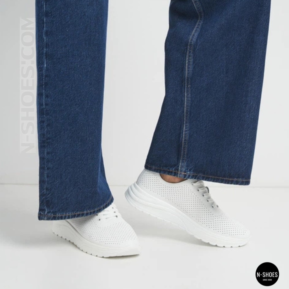 Кожаные перфорированные мокасины Allsy 207096 Q1-003-010 Lonza  WHITE AY 2026 6128