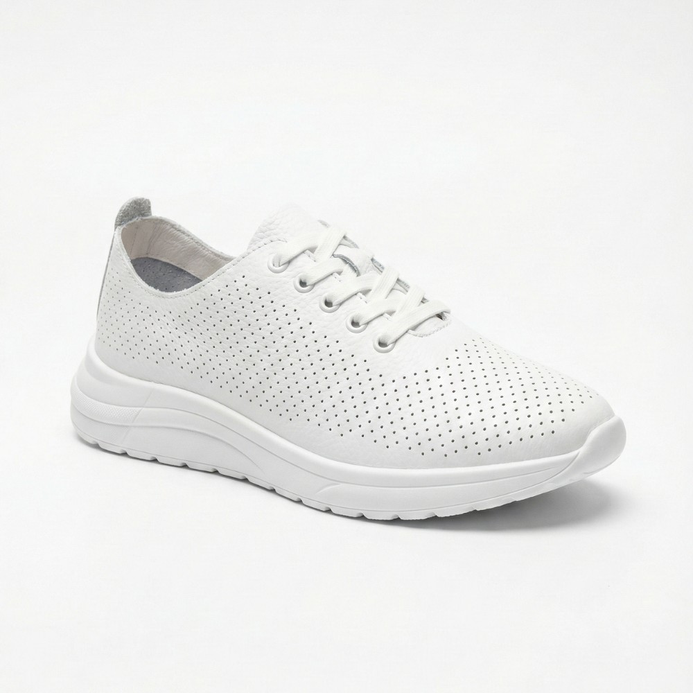 Кожаные перфорированные мокасины Allsy 207096 Q1-003-010 Lonza  WHITE AY 2026 6128