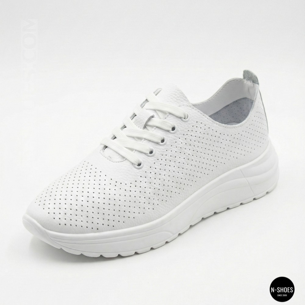 Кожаные перфорированные мокасины Allsy 207096 Q1-003-010 Lonza  WHITE AY 2026 6128