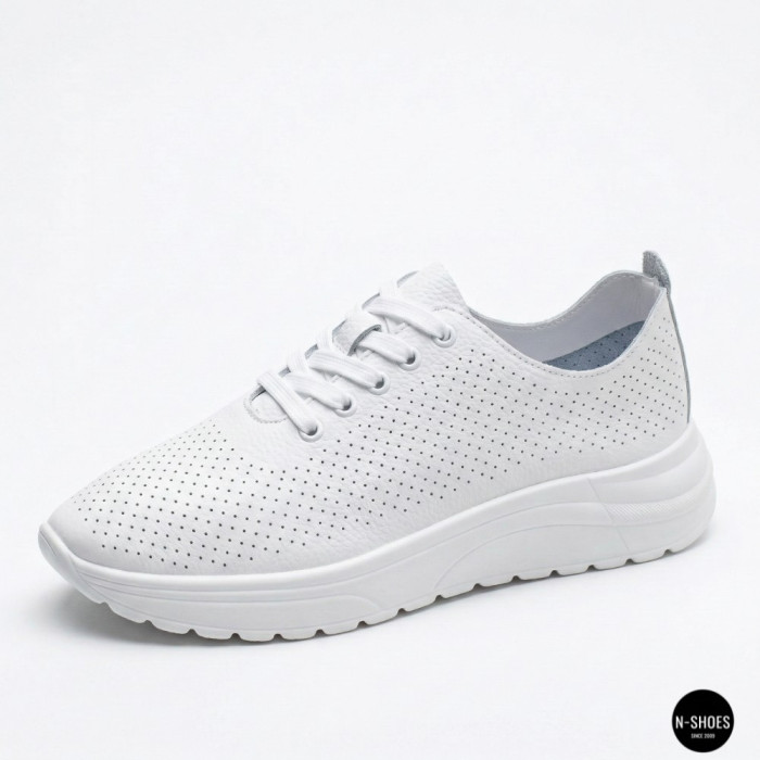 Шкіряні перфоровані мокасини Allsy 207096 Q1-003-010 Lonza WHITE AY 2026 6128