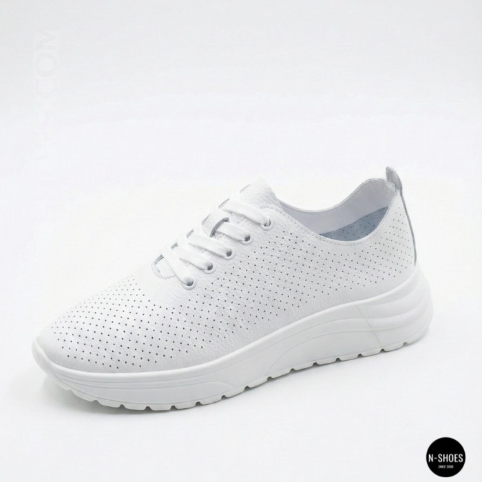Шкіряні перфоровані мокасини Allsy 207096 Q1-003-010 Lonza WHITE AY 2026 6128