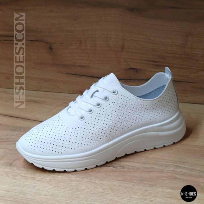 Шкіряні перфоровані мокасини Allsy 207096 Q1-003-010 Lonza WHITE AY 2026 6128
