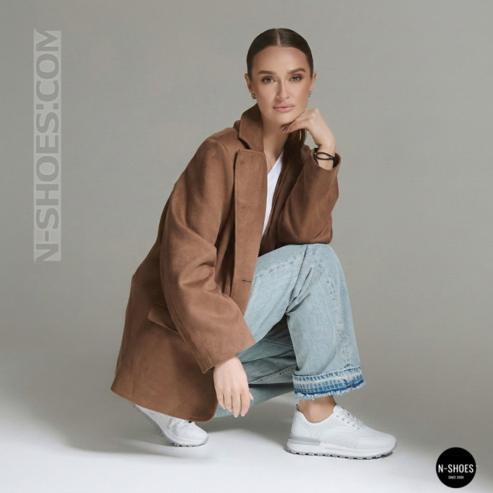 Кожаные мокасины Allsy 207105 Q1-018-010 WHITE lonza 207106 2026 6129 с перфорацией