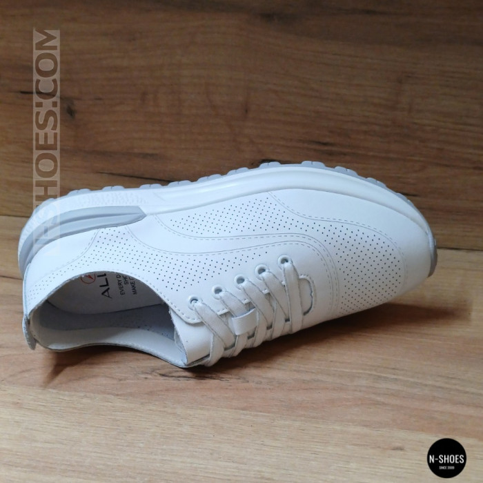 Кожаные мокасины Allsy 207105 Q1-018-010 WHITE lonza 207106 2026 6129 с перфорацией
