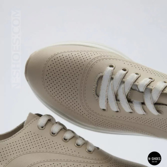 Beige Perforated Loafers Allsy 207108 Q1-018-011 Lonza 207110 BEIGE AY 6130