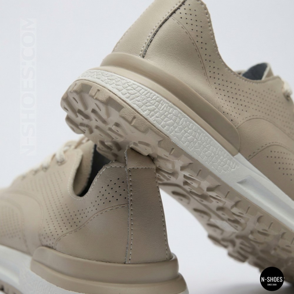 Бежевые мокасины с перфорацией Allsy 207108 Q1-018-011 Lonza 207110 BEIGE AY 6130