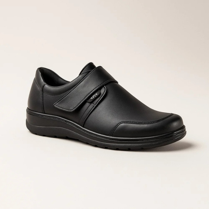 Women's Black Velcro Shoes Axel 1705 with Anatomical Insole