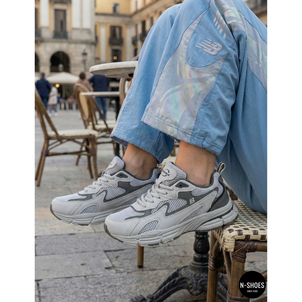 Шкіряні жіночі кросівки Bona 978-M2 Grey-Dark grey 6135