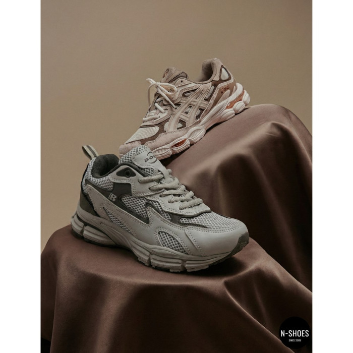Leather Women's Sneakers Bona 978-M2 Grey-Dark grey 6135