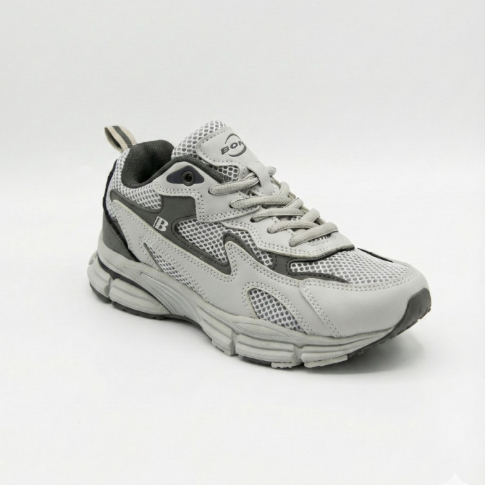 Leather Women's Sneakers Bona 978-M2 Grey-Dark grey 6135