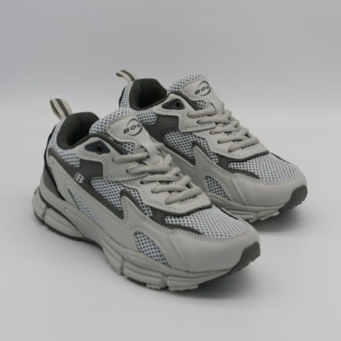 Leather Women's Sneakers Bona 978-M2 Grey-Dark grey 6135
