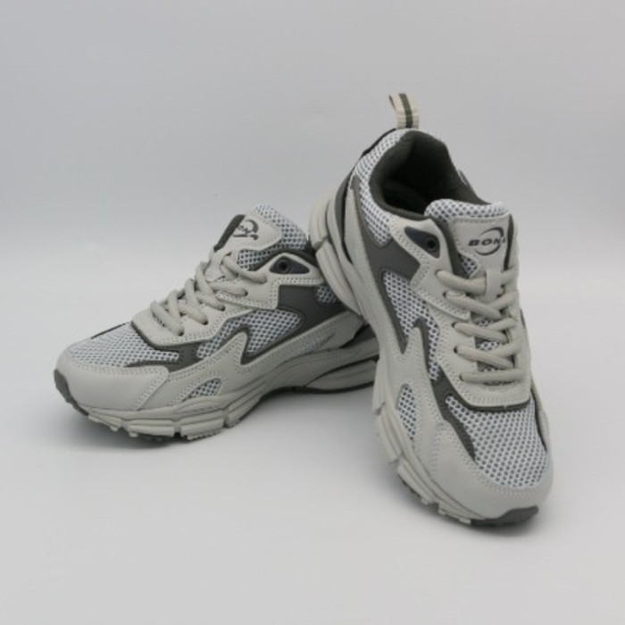 Leather Women's Sneakers Bona 978-M2 Grey-Dark grey 6135