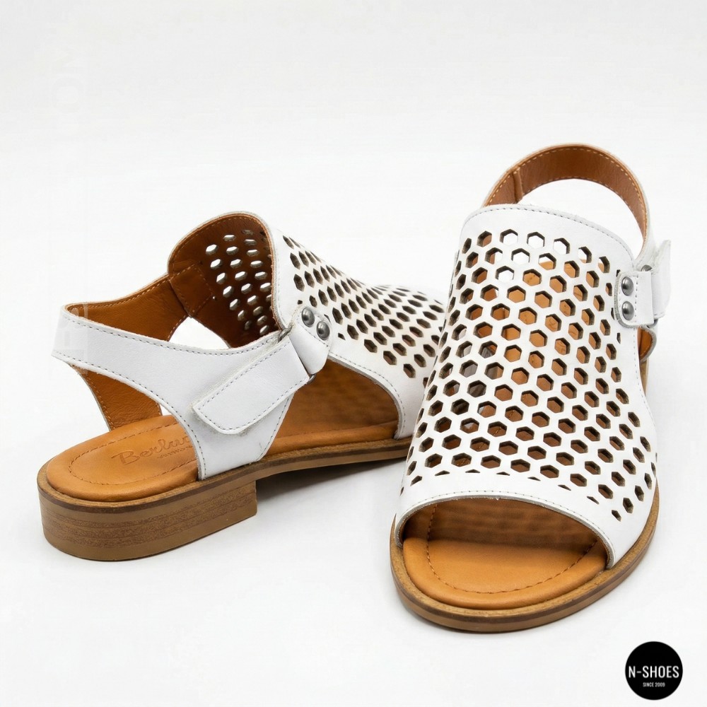 Шкіряні закриті босоніжки Anna Lucci (Туреччина) 199857-184667 532-08 BEYAZ DERI