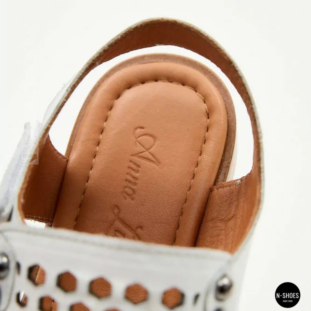 Шкіряні закриті босоніжки Anna Lucci (Туреччина) 199857-184667 532-08 BEYAZ DERI