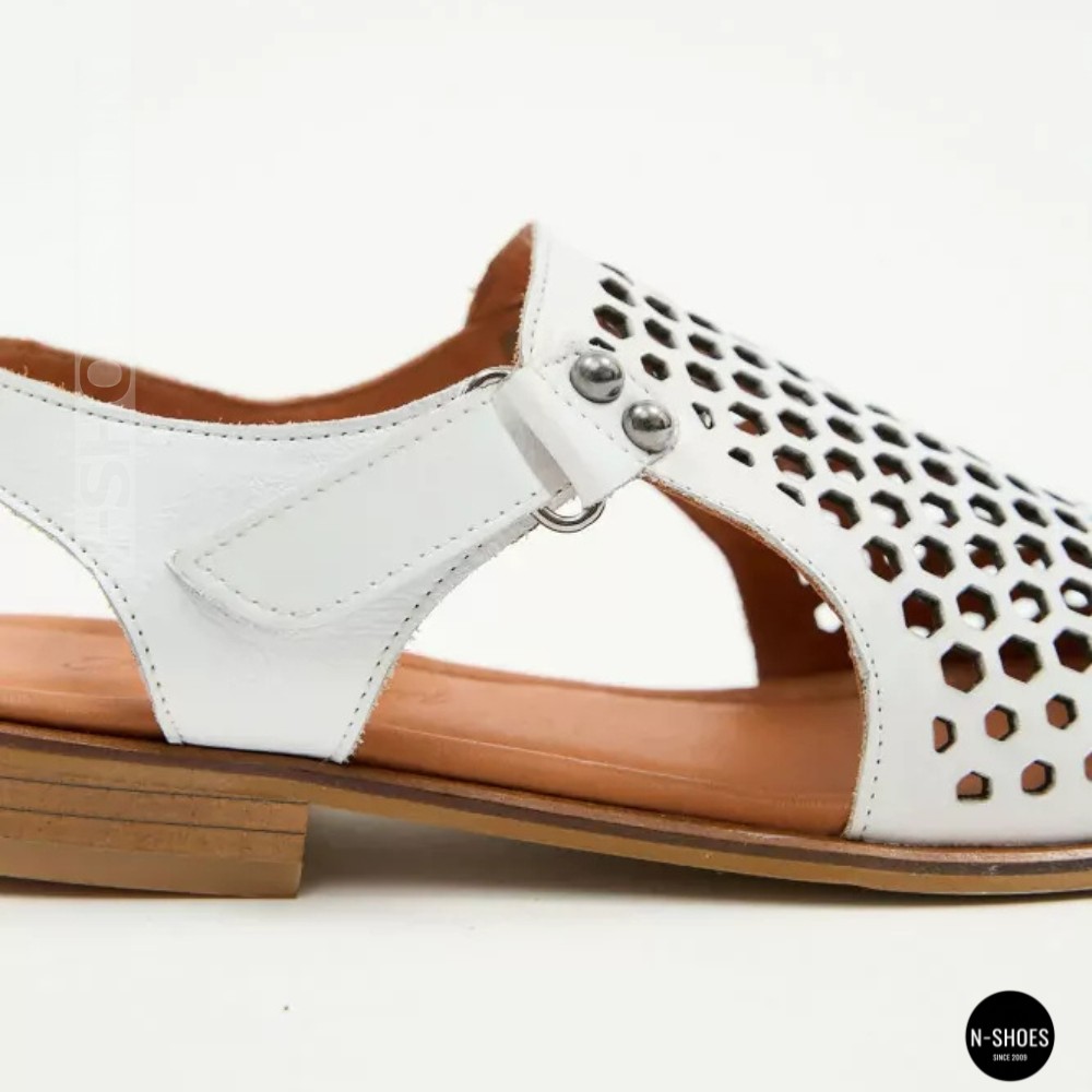 Шкіряні закриті босоніжки Anna Lucci (Туреччина) 199857-184667 532-08 BEYAZ DERI