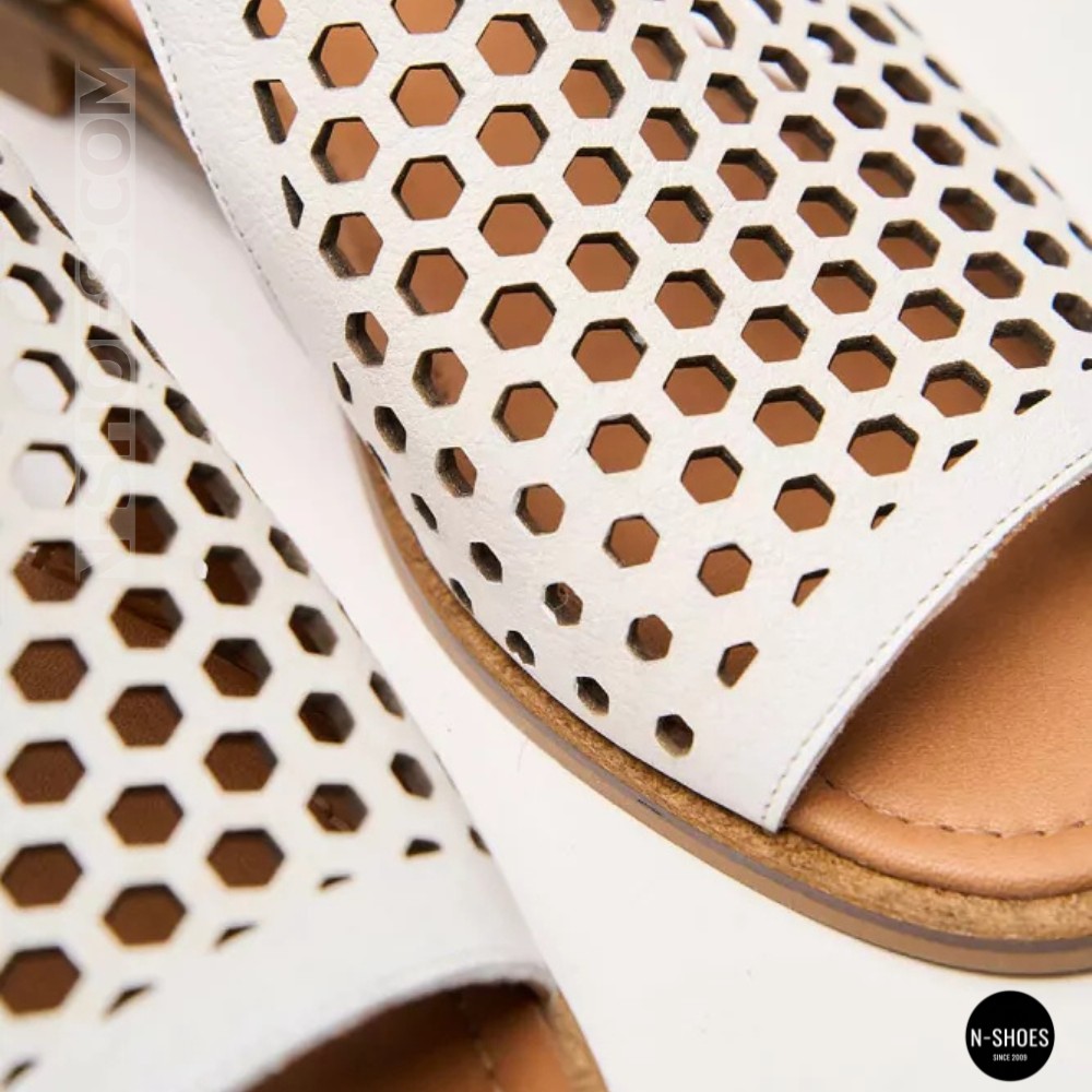 Шкіряні закриті босоніжки Anna Lucci (Туреччина) 199857-184667 532-08 BEYAZ DERI