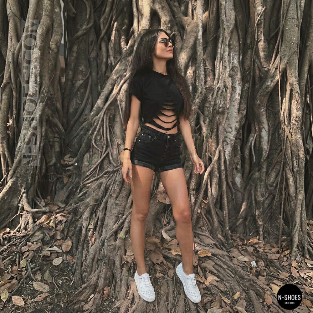 Белые кожаные мокасины с перфорацией Anna Lucci 211808 1800 white lonza 214365 AP 6139 от турецкого производителя