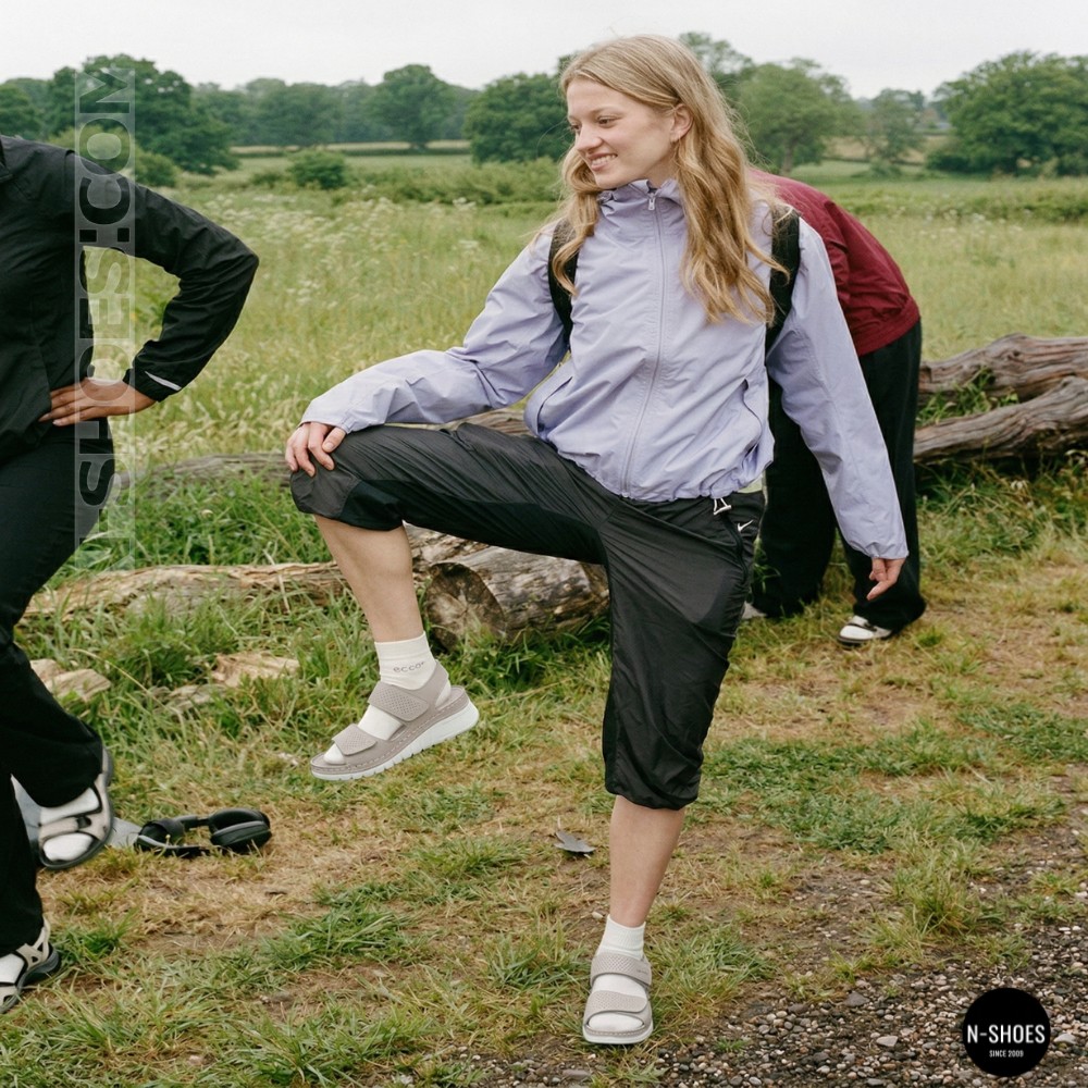 Шкіряні комфортні босоніжки Allsy 207125 Lonza 207126 198394 2208-37066-2 grey 6140 в стиле Ecco Flowt