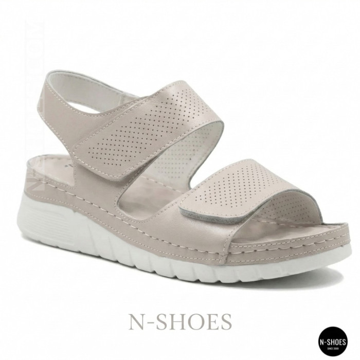 Кожаные комфортные босоножки Allsy 207125 Lonza 207126 198394 2208-37066-2 grey 6140 в