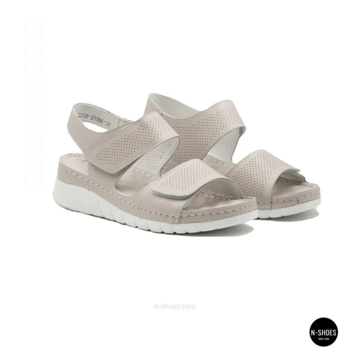 Кожаные комфортные босоножки Allsy 207125 Lonza 207126 198394 2208-37066-2 grey 6140 в