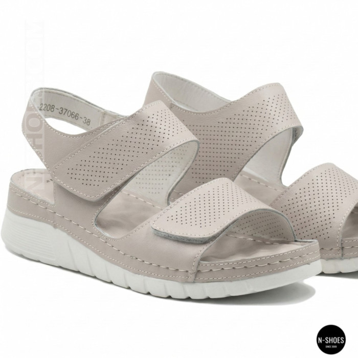 Кожаные комфортные босоножки Allsy 207125 Lonza 207126 198394 2208-37066-2 grey 6140 в