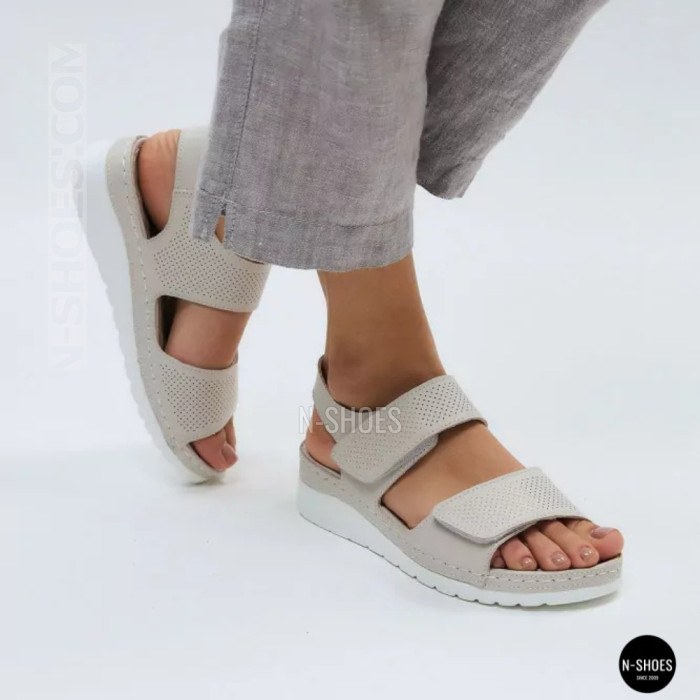 Кожаные комфортные босоножки Allsy 207125 Lonza 207126 198394 2208-37066-2 grey 6140 в