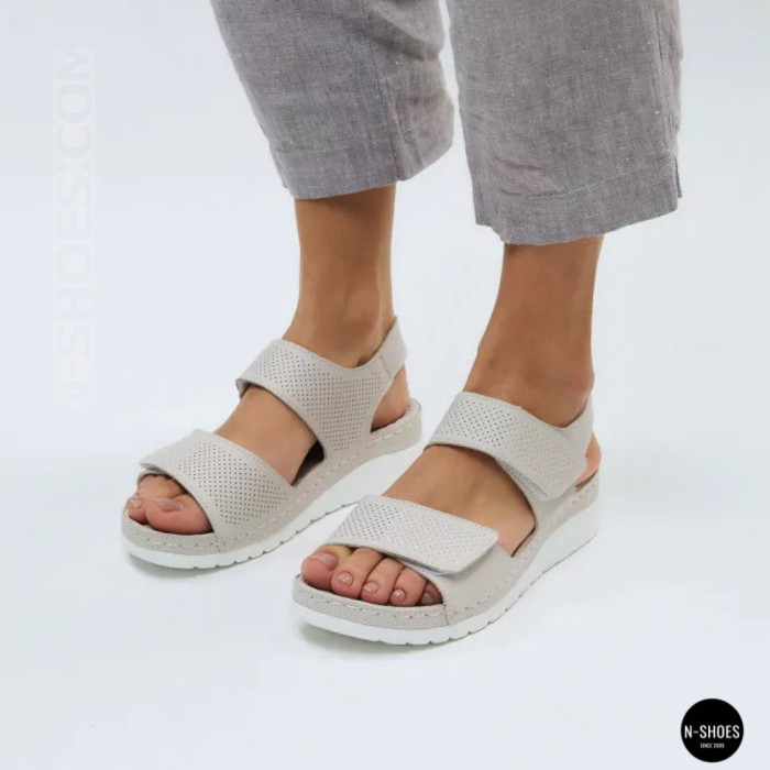 Кожаные комфортные босоножки Allsy 207125 Lonza 207126 198394 2208-37066-2 grey 6140 в