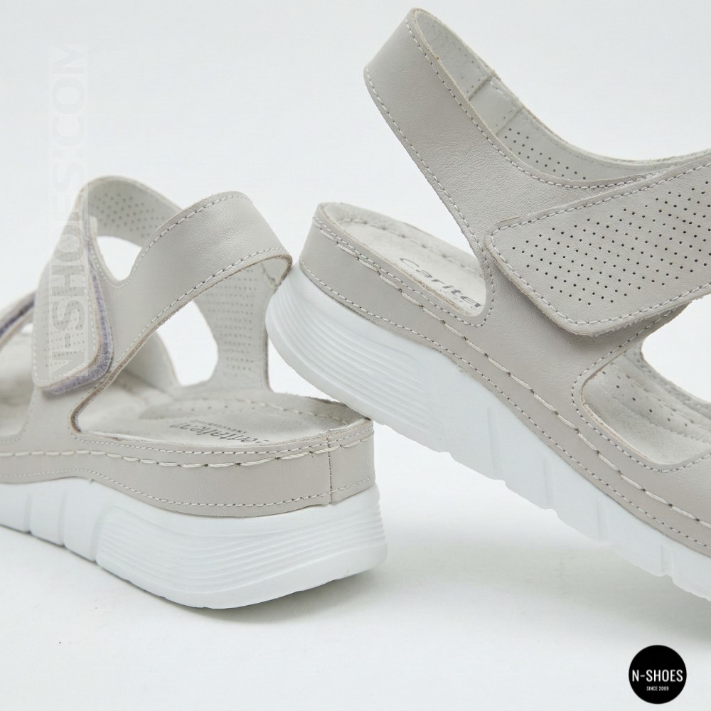 Шкіряні комфортні босоніжки Allsy 207125 Lonza 207126 198394 2208-37066-2 grey 6140 в стиле Ecco Flowt