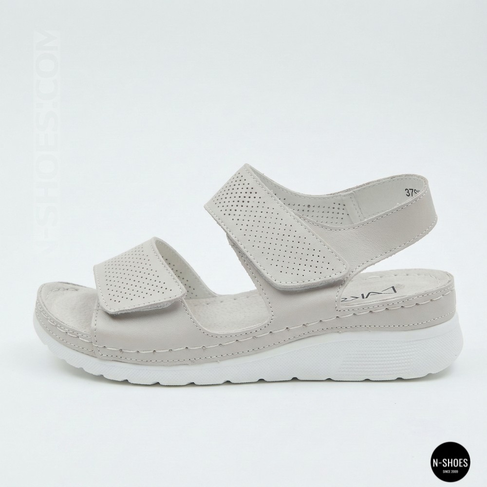 Шкіряні комфортні босоніжки Allsy 207125 Lonza 207126 198394 2208-37066-2 grey 6140 в стиле Ecco Flowt