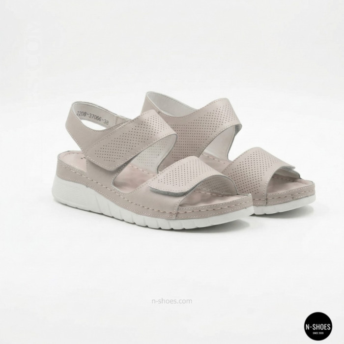 Кожаные комфортные босоножки Allsy 207125 Lonza 207126 198394 2208-37066-2 grey 6140 в