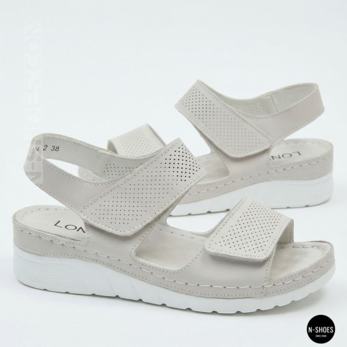 Кожаные комфортные босоножки Allsy 207125 Lonza 207126 198394 2208-37066-2 grey 6140 в