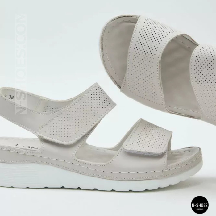 Кожаные комфортные босоножки Allsy 207125 Lonza 207126 198394 2208-37066-2 grey 6140 в