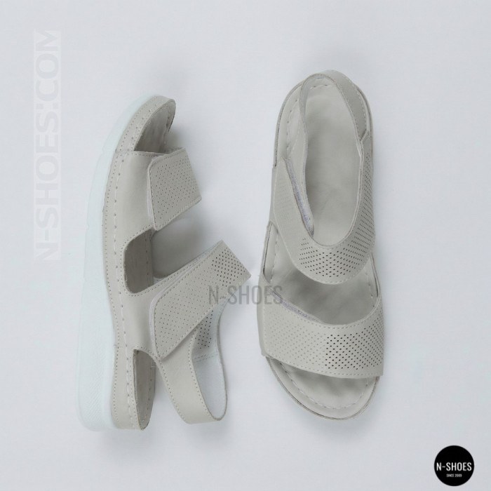 Кожаные комфортные босоножки Allsy 207125 Lonza 207126 198394 2208-37066-2 grey 6140 в