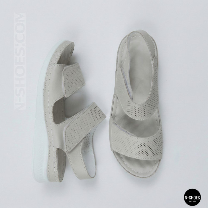 Кожаные комфортные босоножки Allsy 207125 Lonza 207126 198394 2208-37066-2 grey 6140 в