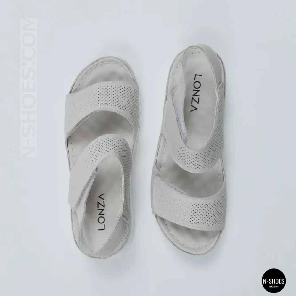 Шкіряні комфортні босоніжки Allsy 207125 Lonza 207126 198394 2208-37066-2 grey 6140 в стиле Ecco Flowt