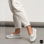 Жіночі білі шкіряні мокасини з перфорацією Allsy 208174 l2-5273-1 lonza white AY 6143