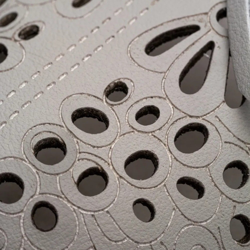 Жіночі сірі шкіряні мокасини з перфорацією Allsy 208175 l2-5273-5 lonza grey AY 6144