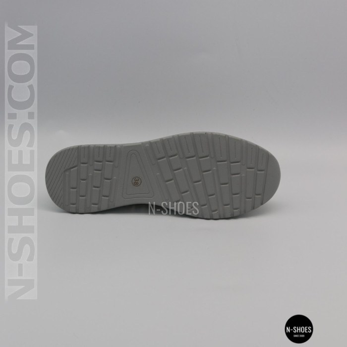 Women's Grey Leather Perforated Moccasins Allsy 208175 l2-5273-5 lonza grey AY 6144