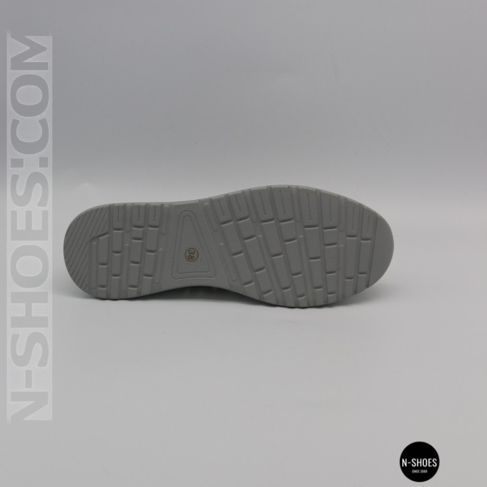 Жіночі сірі шкіряні мокасини з перфорацією Allsy 208175 l2-5273-5 lonza grey AY 6144