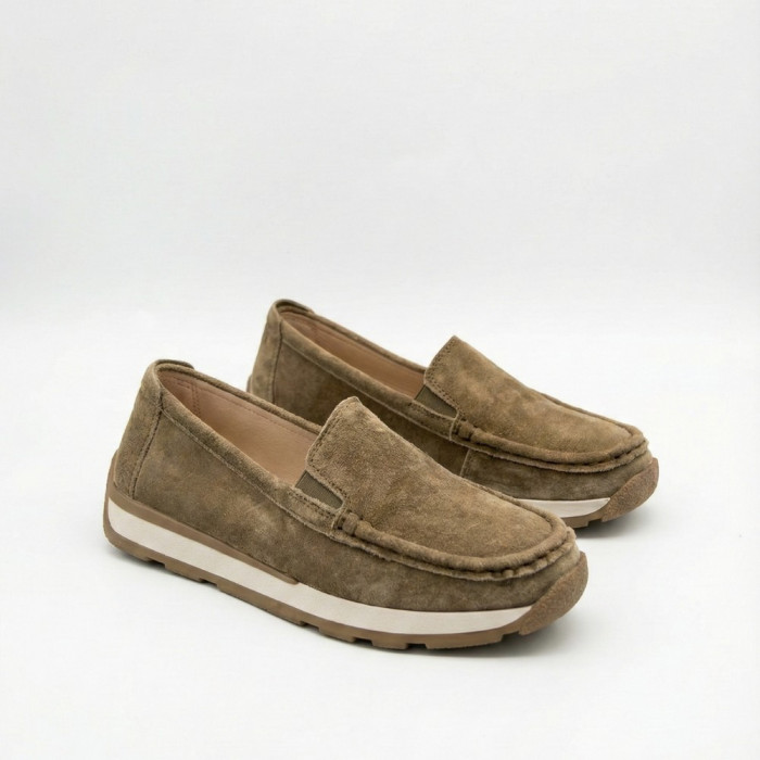 Женские замшевые лоферы Allsy 208210 5-056993-28 6145 стиль Santoni