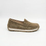 Women's Suede Loafers Allsy 208210 д5-056993-28 (Khaki 6145) Santoni Style